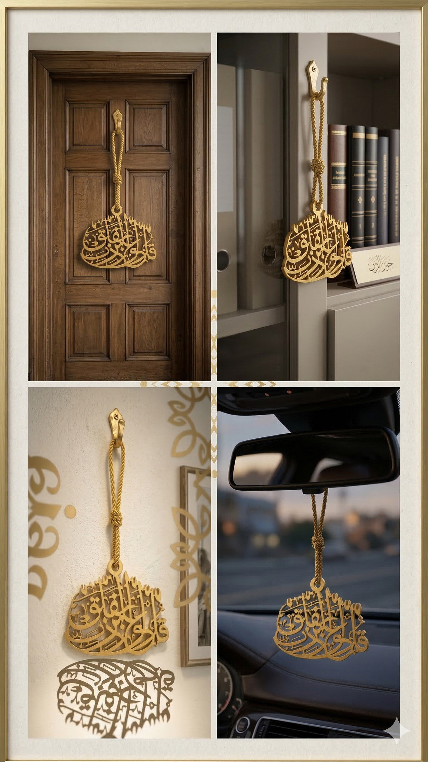 Hanging Acrylic decorative Islamic Art (Kalma)