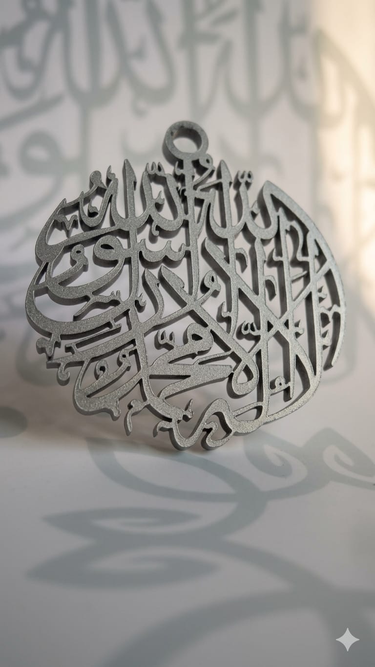 Hanging Acrylic decorative Islamic Art (Kalma)