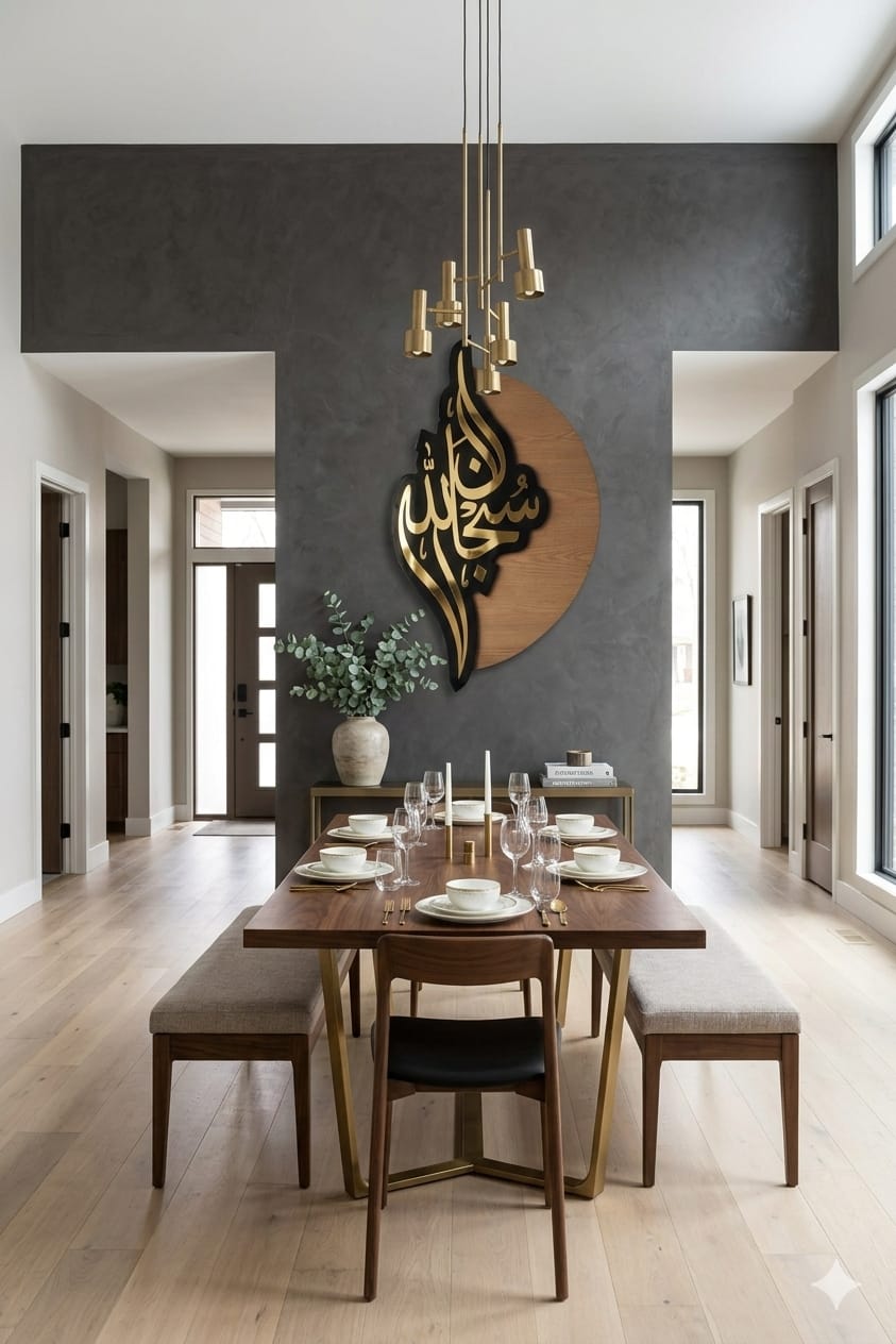 SubhanAllah (سُبْحَانَ ٱللَّٰهِ) wall art Blue & wooden